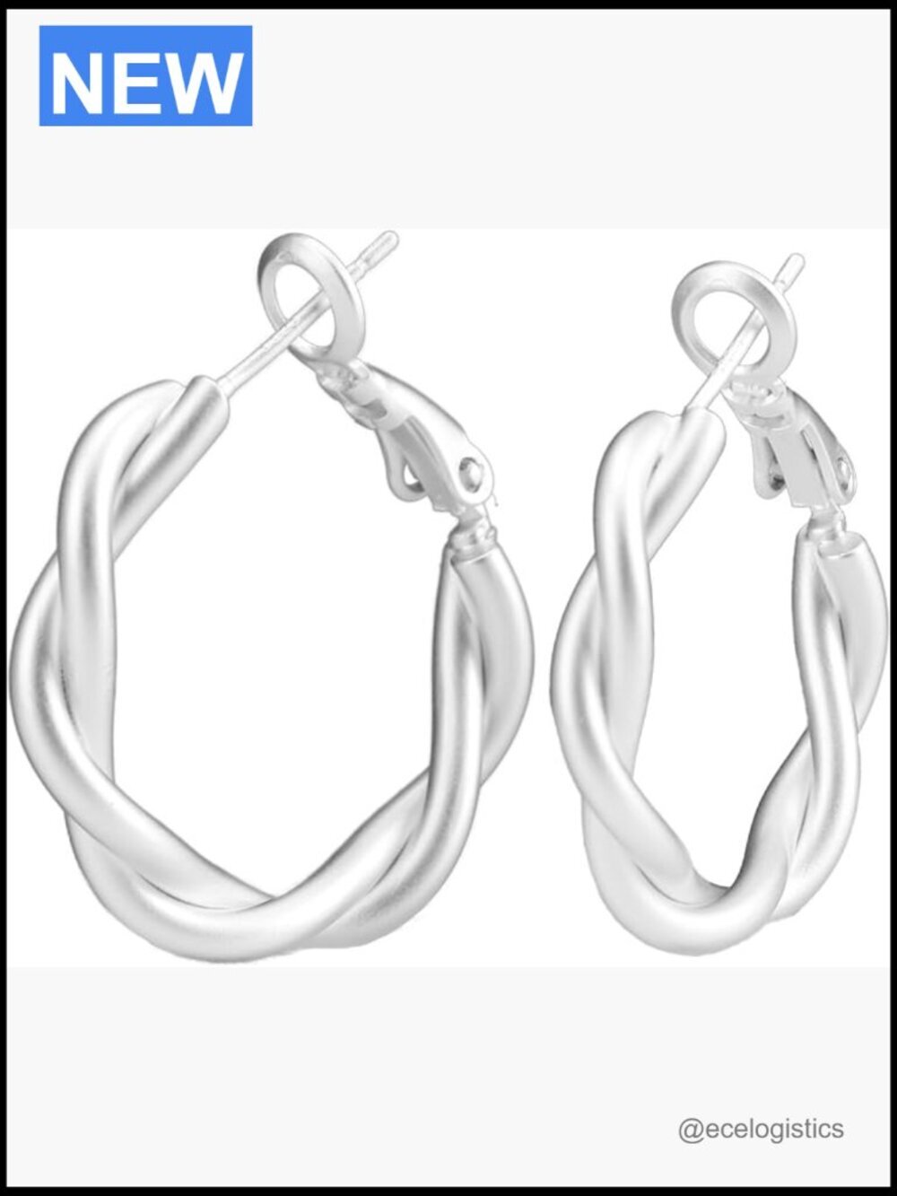 Twisted Spiral Hoop Earrings - 1 Inch Hoops Copper Design